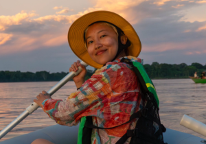 River Rafting at Sunset